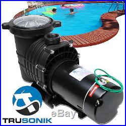 NEW TruSonik 2 HP In-Ground Swimming Pool Pump Motor Strainer Above Inground Q