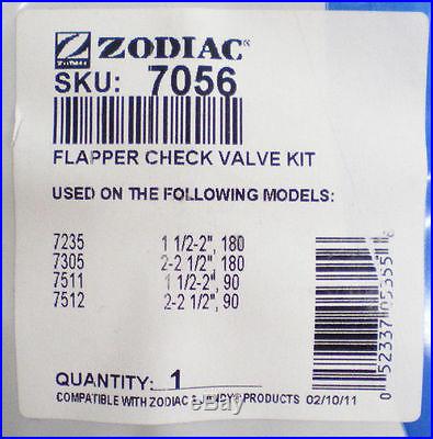 NEW ZODIAC JANDY CHECK VALVE FLAPPER ASSEMBLY 7056 7235