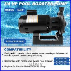 PB4-60 3/4 HP Booster Pump for Polaris Pressure Side Pool Cleaners 115V/230V PB4-60 3/4 HP Booster Pump for Polaris Pressure Side Pool Cleaners 115V/230V