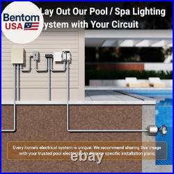 PN04DC Inground Pool/Spa Lighting System RGBW Color Change 6 Inch 50W LED, Remot
