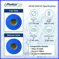 POOLPURE PLF106A Filter Replaces Hayward CX880XRE Pleatco PA106-PAK4 Ultral-A1 POOLPURE PLF106A Filter Replaces Hayward CX880XRE Pleatco PA106-PAK4 Ultral-A1