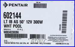 Pentair 602144 Swimming Pool Light 12V 300W 50FT Cord White Light Silver