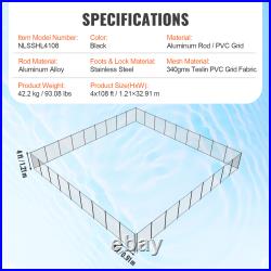 Pool Fence 4'x12/48/72/96/108' 4'x2.5' Gate Inground Pool Removable Fences Pool Fence 4'x12/48/72/96/108' 4'x2.5' Gate Inground Pool Removable Fences