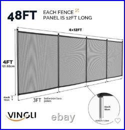 Pool Fence 4 x 48 FT Removable Pool Fences for Inground Pools Outdoor Pool Fence 4 x 48 FT Removable Pool Fences for Inground Pools Outdoor