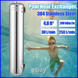 Pool Heat Exchanger Tube 200K Same Side 1+ 1 1/2FPT Stainless 200k Btu/hour Pool Heat Exchanger Tube 200K Same Side 1+ 1 1/2FPT Stainless 200k Btu/hour