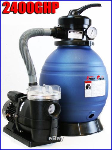 Pro 2400GPH 13 Sand Filter w/ 3/4 HP Above Ground Swimming Pool Pump 10000GAL