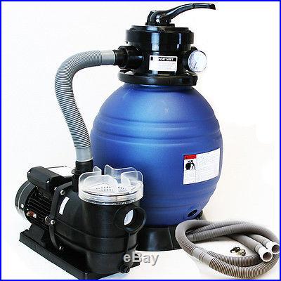 Pro 2400GPH 13 Sand Filter w/ 3/4 HP Above Ground Swimming Pool Pump Hose Kit