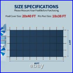 Rectangle Swimming Pool Safety Cover 20x40ft Rectangular Underground Inground Rectangle Swimming Pool Safety Cover 20x40ft Rectangular Underground Inground