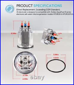 Replace R0511400 35 Electrode Salt Cell Fits for Zodiac Jandy AquaPure Ei Series Replace R0511400 35 Electrode Salt Cell Fits for Zodiac Jandy AquaPure Ei Series