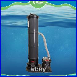 Rx Clear PRC90 Above-Ground Cartridge Swimming Pool Filter System with 1 HP Pump