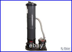 Rx Clear PRC90 Above-Ground Cartridge Swimming Pool Filter System with 1 HP Pump