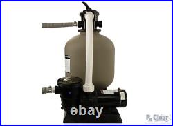 Rx Clear Radiant 16 Aboveground Swimming Pool Sand Filter System with. 75 HP Pump