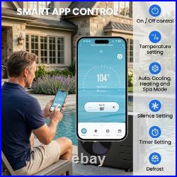 SLSY Ground Pool Heat Pump 17k-109k BTU, High Efficiency COP, Digital Control