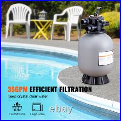 Sand Filter 16 Above Inground Swimming Pool Sand Filter with 7-Way Valve