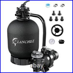 Sand Filter Pump for Above Ground Pool with Timer, 1.5 HP, Max 4900 GPH for Pool