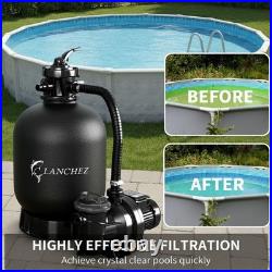 Sand Filter Pump for Above Ground Pool with Timer, 1.5 HP, Max 4900 GPH for Pool