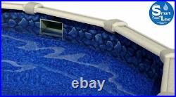 SmartLine 18' Round Overlap Boulder 25 Gauge Swimming Pool Liner with Coping