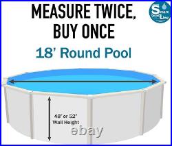 SmartLine 18' Round Overlap Boulder 25 Gauge Swimming Pool Liner with Coping