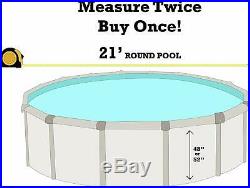 SmartLine 21' Round Overlap Swirl Tile Swimming Pool Liner 25 Gauge