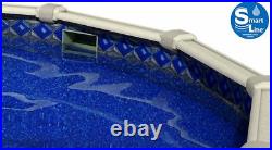 SmartLine 24' x 54 Round Unibead Crystal Tile Swimming Pool Liner 25 Gauge