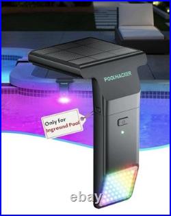 Solar Pool Lights Only for Inground Poo 10-Color 4-Mode Light Sensing LED Under