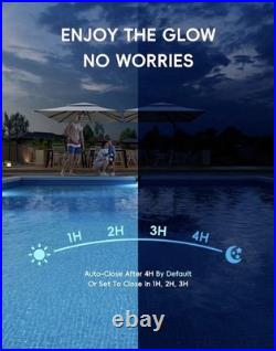 Solar Pool Lights Only for Inground Poo 10-Color 4-Mode Light Sensing LED Under