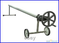 Sun2Solar 16' Wide Easy Gear Stainless Steel Swimming Pool Solar Reel with Tubes