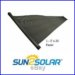 Sun2Solar 2' x 20' Swimming Pool Replacement Solar Heating Add On Panel
