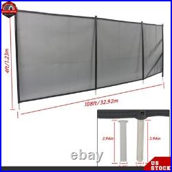 Swimming Pool Fence 4Ft x 108Ft, Ground Safety Fencing, Aluminum Alloy Material