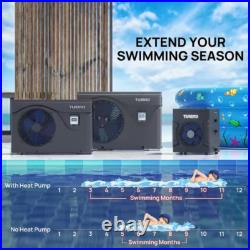 Turbo 20,000 BTU Electric Swimming Pool Heat Pump for Above and In Ground Pools