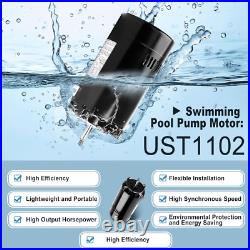 UST1102 Swimming Pool Pump Motor for A. O. Smith 1HP Single-Speed 230/115V 56J