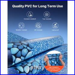Uimoso 15ft Round Overlap Pool Liner 54in Wall Height Durable Vinyl with Boulder Uimoso 15ft Round Overlap Pool Liner 54in Wall Height Durable Vinyl with Boulder