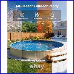 Uimoso 15ft Round Overlap Pool Liner 54in Wall Height Durable Vinyl with Boulder Uimoso 15ft Round Overlap Pool Liner 54in Wall Height Durable Vinyl with Boulder