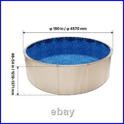 Uimoso 15ft Round Overlap Pool Liner 54in Wall Height Durable Vinyl with Boulder Uimoso 15ft Round Overlap Pool Liner 54in Wall Height Durable Vinyl with Boulder