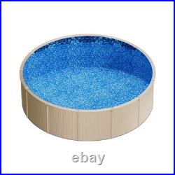 Uimoso 15ft Round Overlap Pool Liner 54in Wall Height Durable Vinyl with Boulder Uimoso 15ft Round Overlap Pool Liner 54in Wall Height Durable Vinyl with Boulder