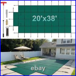 Uimoso Swimming Pool Safety Cover 18x36FT Safety Pool Cover with Center End Steps Uimoso Swimming Pool Safety Cover 18x36FT Safety Pool Cover with Center End Steps