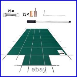 Uimoso Swimming Pool Safety Cover 18x36FT Safety Pool Cover with Center End Steps Uimoso Swimming Pool Safety Cover 18x36FT Safety Pool Cover with Center End Steps