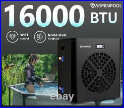 VARMINPOOL 16000BTU Above Ground Swimming Pool Water Heater Hot Tub Spa 110V