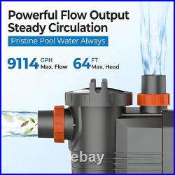 VARPOOLFAYE 1.8HP Variable Speed Swimming Pool Pump 2Yr Warranty