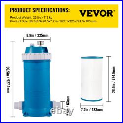 VEVOR Pool Cartridge Filter In/Above Ground Swimming Pool 50/100/150/194 sq. Ft