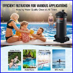 VEVOR Pool Cartridge Filter In/Above Ground Swimming Pool Filtration 50Sq. Ft