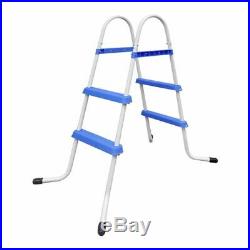 VidaXL Steel Frame Pool Ladder Non-Slip Steps 34 Sturdy Safety Swimming Pool