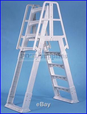 Vinyl Works A-Frame Ladder with Slide Lock System for Aboveground Swimming Pools