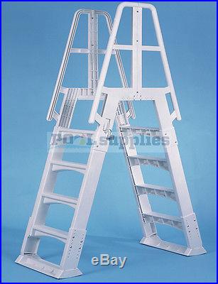 Vinyl Works A-Frame Ladder with Slide Lock System for Aboveground Swimming Pools