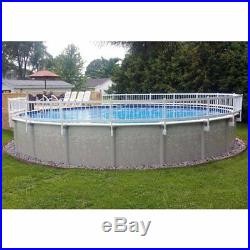 Vinyl Works Base Kit A 24 Resin Above Ground Pool Fence Kit, 8 Sections
