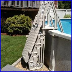 Vinyl Works Deluxe In Step 48 56 Above Ground Swimming Pool Ladder, White