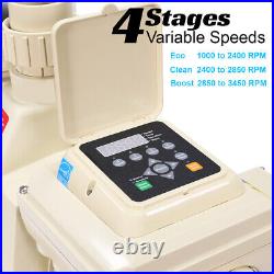 XtremepowerUS 1.5HP Swimming Pool Pump Variable Speed InGround Pool 1.5 / 2