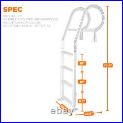 XtremepowerUS Adjustable Above Ground In Pool Swimming Pool Ladder 48 to 54 XtremepowerUS Adjustable Above Ground In Pool Swimming Pool Ladder 48 to 54